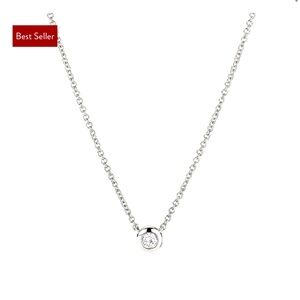 Mejuri 0.05 Natural Diamond Bezel in 14k White Gold **like NEW with packaging